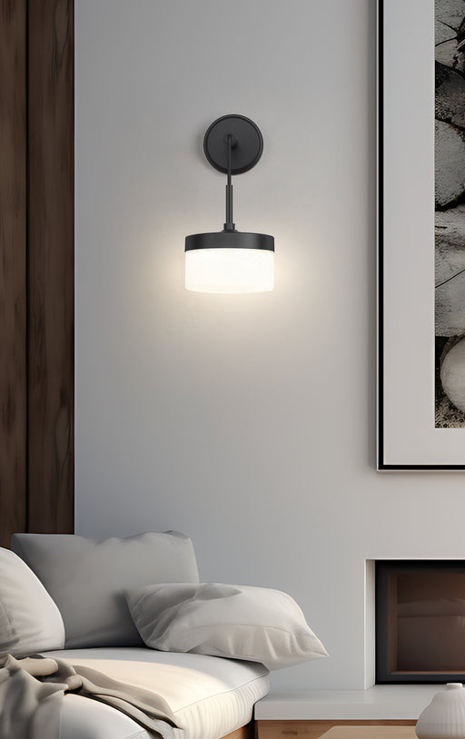Wall Sconce Z-Lite 827S-MB-LED Matte Black Renaud 1 Light Wall Sconce Z-Lite