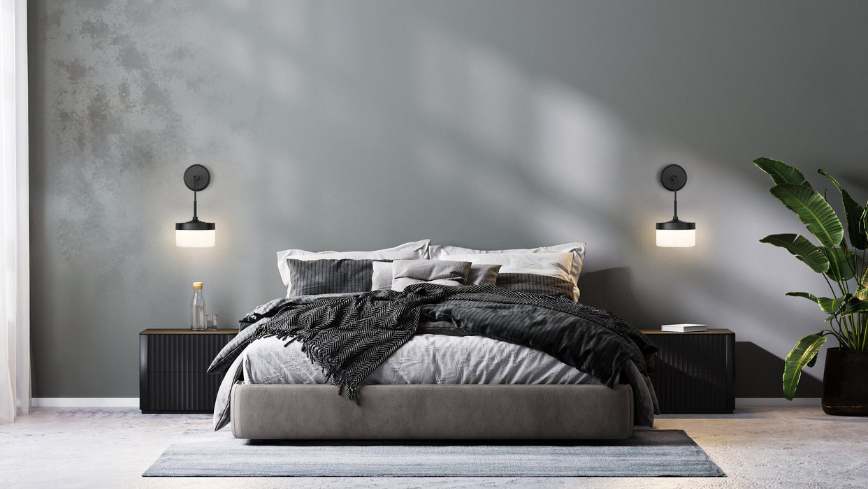 Wall Sconce Z-Lite 827S-MB-LED Matte Black Renaud 1 Light Wall Sconce Z-Lite