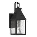 Exterior Wall Sconce Thesis 207757A Glencrest 14 inch 1 light Textured Black Exterior Wall Sconce with Clear Water Glass THESIS