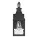 Exterior Wall Sconce Thesis 207757A Glencrest 14 inch 1 light Textured Black Exterior Wall Sconce with Clear Water Glass THESIS