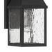 Exterior Wall Sconce Thesis 207757A Glencrest 14 inch 1 light Textured Black Exterior Wall Sconce with Clear Water Glass THESIS