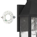 Exterior Wall Sconce Thesis 207757A Glencrest 14 inch 1 light Textured Black Exterior Wall Sconce with Clear Water Glass THESIS