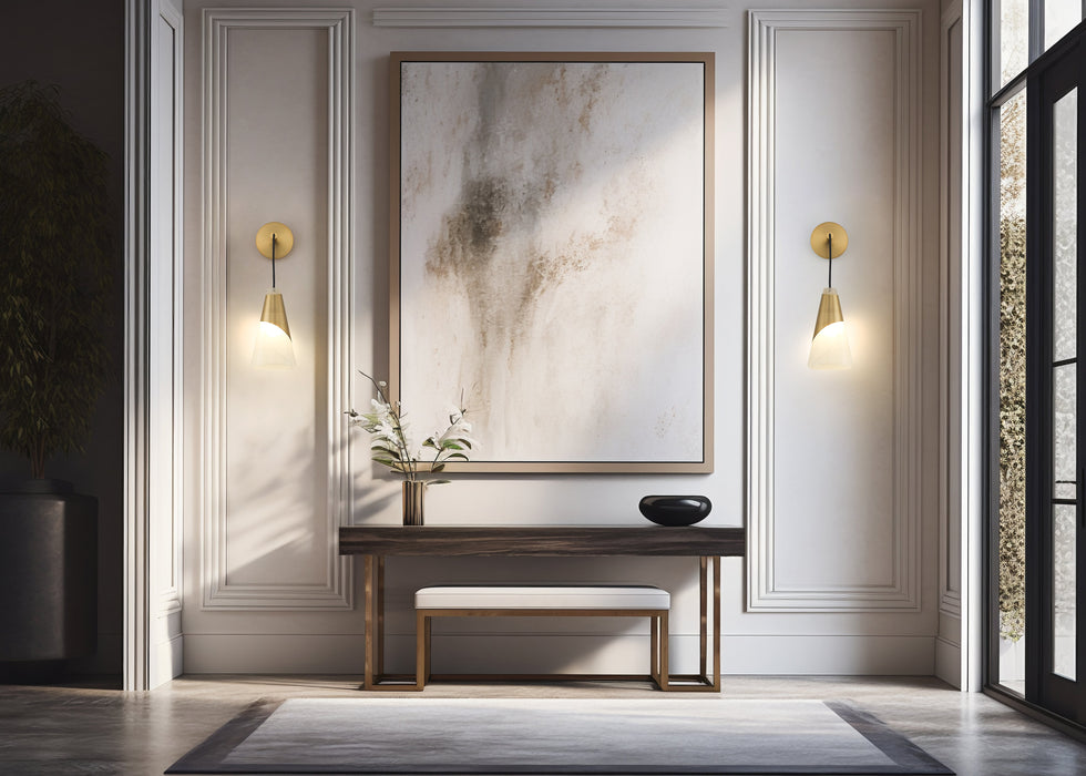 Wall Sconce Z-Lite 828-1S-MGLD Modern Gold Aimie 1 Light Wall Sconce Z-Lite