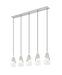 Linear Chandelier Z-Lite 828P6-5L-BN Brushed Nickel Aimie 5 Light Linear Chandelier Z-Lite