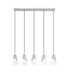 Linear Chandelier Z-Lite 828P6-5L-BN Brushed Nickel Aimie 5 Light Linear Chandelier Z-Lite
