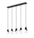 Linear Chandelier Z-Lite 828P6-5L-MB Matte Black Aimie 5 Light Linear Chandelier Z-Lite