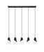 Linear Chandelier Z-Lite 828P6-5L-MB Matte Black Aimie 5 Light Linear Chandelier Z-Lite