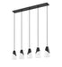 Linear Chandelier Z-Lite 828P6-5L-MB Matte Black Aimie 5 Light Linear Chandelier Z-Lite