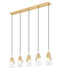 Linear Chandelier Z-Lite 828P6-5L-MGLD Modern Gold Aimie 5 Light Linear Chandelier Z-Lite