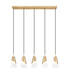 Linear Chandelier Z-Lite 828P6-5L-MGLD Modern Gold Aimie 5 Light Linear Chandelier Z-Lite