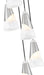 Chandelier Z-Lite 828P6-5R-BN Brushed Nickel Aimie 5 Light Chandelier Z-Lite