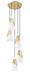 Chandelier Z-Lite 828P6-5R-MGLD Modern Gold Aimie 5 Light Chandelier Z-Lite