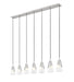 Linear Chandelier Z-Lite 828P6-7L-BN Brushed Nickel Aimie 7 Light Linear Chandelier Z-Lite