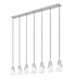 Linear Chandelier Z-Lite 828P6-7L-BN Brushed Nickel Aimie 7 Light Linear Chandelier Z-Lite