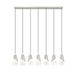 Linear Chandelier Z-Lite 828P6-7L-BN Brushed Nickel Aimie 7 Light Linear Chandelier Z-Lite