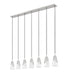 Linear Chandelier Z-Lite 828P6-7L-BN Brushed Nickel Aimie 7 Light Linear Chandelier Z-Lite