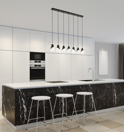 Linear Chandelier Z-Lite 828P6-7L-BN Brushed Nickel Aimie 7 Light Linear Chandelier Z-Lite
