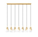 Linear Chandelier Z-Lite 828P6-7L-MGLD Modern Gold Aimie 7 Light Linear Chandelier Z-Lite