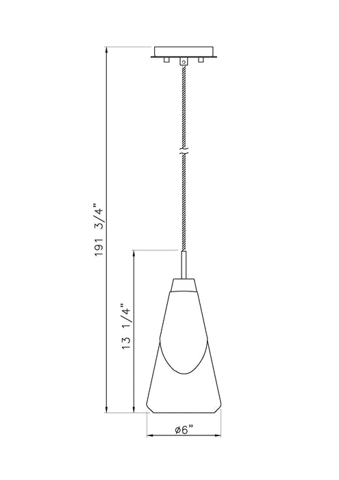 Pendant Z-Lite 828P6-BN Brushed Nickel Aimie 1 Light Pendant Z-Lite