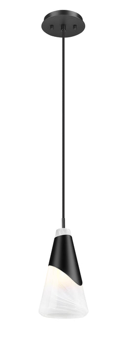 Pendant Z-Lite 828P6-MB Matte Black Aimie 1 Light Pendant Z-Lite