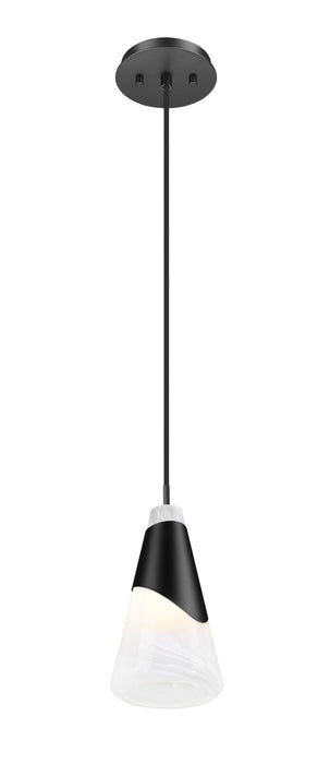 Pendant Z-Lite 828P6-MB Matte Black Aimie 1 Light Pendant Z-Lite