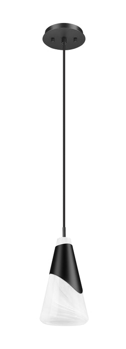 Pendant Z-Lite 828P6-MB Matte Black Aimie 1 Light Pendant Z-Lite
