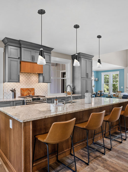 Pendant Z-Lite 828P6-MB Matte Black Aimie 1 Light Pendant Z-Lite