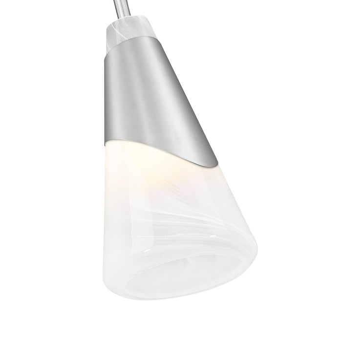 Pendant Z-Lite 828P6-ROD-BN Brushed Nickel Aimie 1 Light Pendant Z-Lite