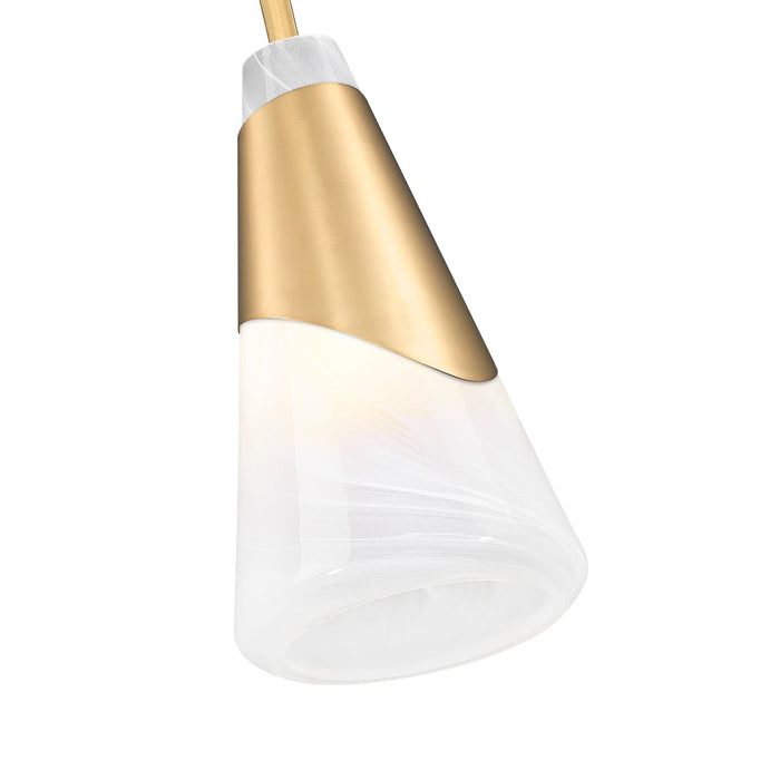 Pendant Z-Lite 828P6-ROD-MGLD Modern Gold Aimie 1 Light Pendant Z-Lite