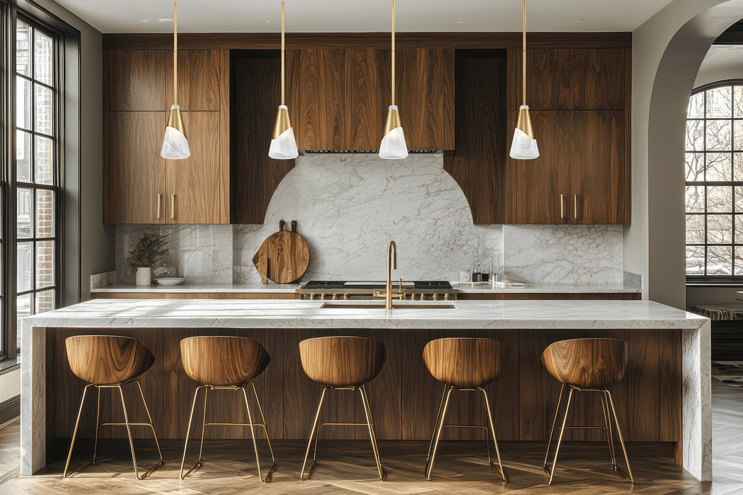 Pendant Z-Lite 828P6-ROD-MGLD Modern Gold Aimie 1 Light Pendant Z-Lite