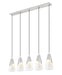 Linear Chandelier Z-Lite 828P7-5L-BN Brushed Nickel Aimie 5 Light Linear Chandelier Z-Lite