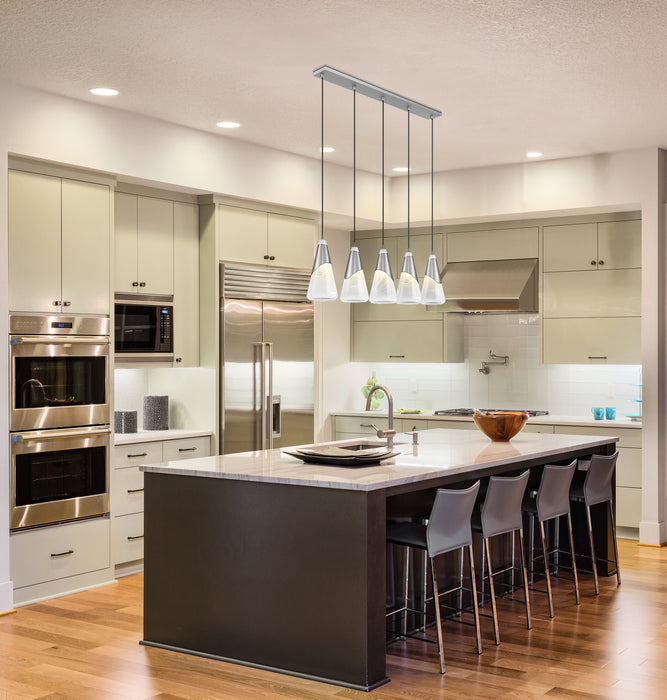 Linear Chandelier Z-Lite 828P7-5L-BN Brushed Nickel Aimie 5 Light Linear Chandelier Z-Lite