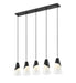 Linear Chandelier Z-Lite 828P7-5L-MB Matte Black Aimie 5 Light Linear Chandelier Z-Lite