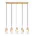 Linear Chandelier Z-Lite 828P7-5L-MGLD Modern Gold Aimie 5 Light Linear Chandelier Z-Lite