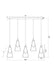 Linear Chandelier Z-Lite 828P7-5L-MGLD Modern Gold Aimie 5 Light Linear Chandelier Z-Lite