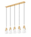 Linear Chandelier Z-Lite 828P7-5L-MGLD Modern Gold Aimie 5 Light Linear Chandelier Z-Lite