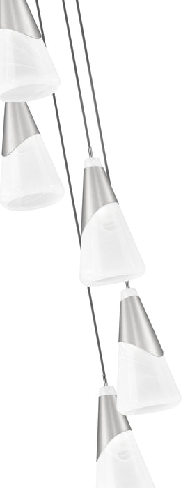 Chandelier Z-Lite 828P7-5R-BN Brushed Nickel Aimie 5 Light Chandelier Z-Lite
