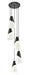 Chandelier Z-Lite 828P7-5R-MB Matte Black Aimie 5 Light Chandelier Z-Lite