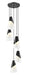 Chandelier Z-Lite 828P7-5R-MB Matte Black Aimie 5 Light Chandelier Z-Lite