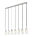 Linear Chandelier Z-Lite 828P7-7L-BN Brushed Nickel Aimie 7 Light Linear Chandelier Z-Lite