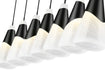 Linear Chandelier Z-Lite 828P7-7L-MB Matte Black Aimie 7 Light Linear Chandelier Z-Lite