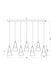 Linear Chandelier Z-Lite 828P7-7L-MB Matte Black Aimie 7 Light Linear Chandelier Z-Lite