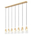 Linear Chandelier Z-Lite 828P7-7L-MGLD Modern Gold Aimie 7 Light Linear Chandelier Z-Lite