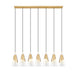 Linear Chandelier Z-Lite 828P7-7L-MGLD Modern Gold Aimie 7 Light Linear Chandelier Z-Lite