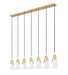 Linear Chandelier Z-Lite 828P7-7L-MGLD Modern Gold Aimie 7 Light Linear Chandelier Z-Lite