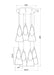 Chandelier Z-Lite 828P7-7R-MGLD Modern Gold Aimie 7 Light Chandelier Z-Lite