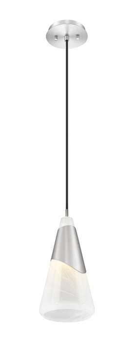 Pendant Z-Lite 828P7-BN Brushed Nickel Aimie 1 Light Pendant Z-Lite