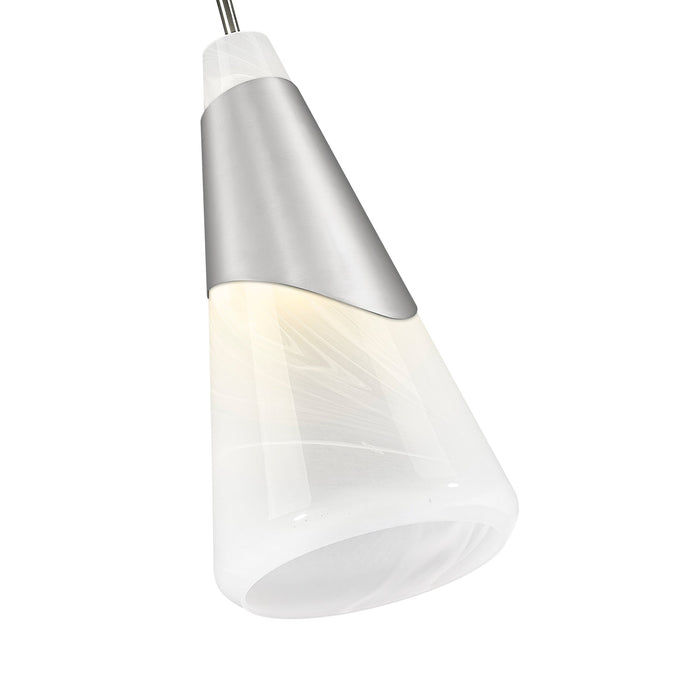 Pendant Z-Lite 828P7-BN Brushed Nickel Aimie 1 Light Pendant Z-Lite