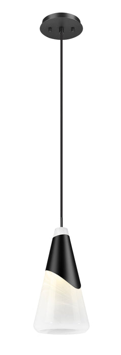 Pendant Z-Lite 828P7-MB Matte Black Aimie 1 Light Pendant Z-Lite