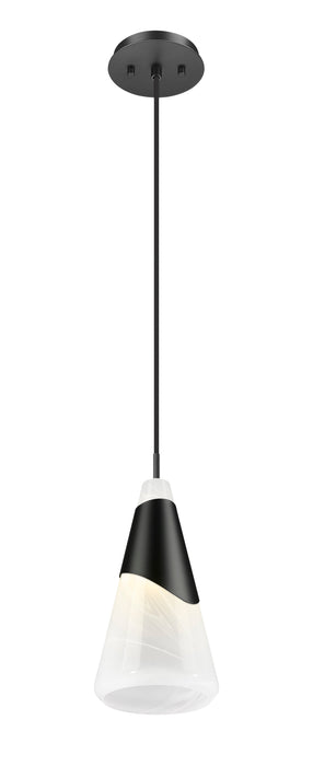 Pendant Z-Lite 828P7-MB Matte Black Aimie 1 Light Pendant Z-Lite